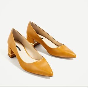 COPY - Zara Mustard Block Heels!